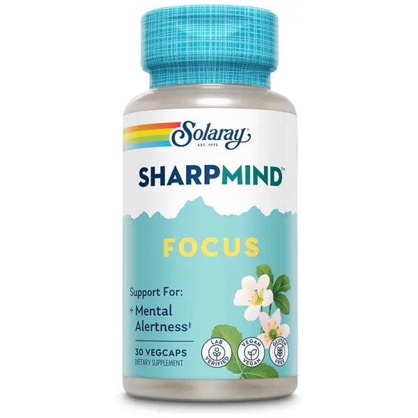 Solaray SharpMind Focus Mental Alertness Nootropic 30 VegCaps Solaray